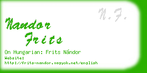 nandor frits business card